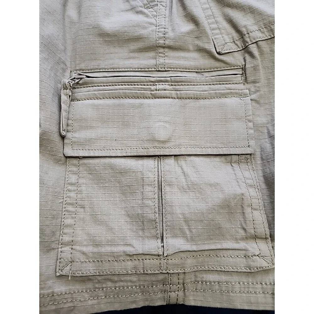 Sonoma Flexwear Ripstop Cargo Shorts Mens 29 Brown Cotton Stretch NEW